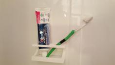 Toothpaste And Toothbrush Wall Mount 3D Printer Model