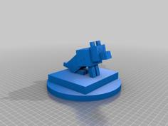 Minecraft Wolf Travel Buddy/Hood Ornament 3D Printer Model