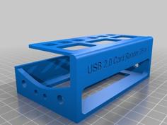 USB 2.0 Card Reader Holder For Ikea Plank 3D Printer Model