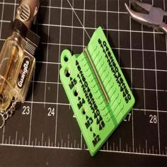 (REMIX) Quickly Measure & Sort M2, M3, M4, & M5 Metric Screws Up To 50mm Long – Uses Nuts Instead Of Inserts 3D Printer Model