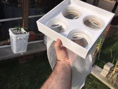 4″ Aquaponic Sock Filter 3D Printer Model