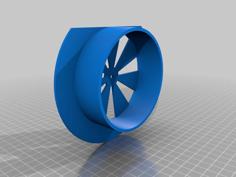 Rotary Air Vent 100m, Wall Version 3D Printer Model