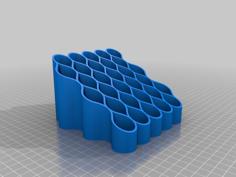 Paint Rack X30 For Slim Bottles (21mm Diameter) 3D Printer Model