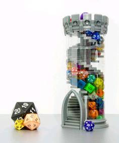 Dice Tower With Storage (double Helix) 3D Printer Model