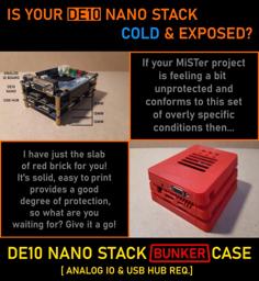 DE10 Nano Stack – MiSTer Project BUNKER Case. 3D Printer Model