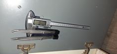 Digital Vernier Caliper Wall Mount/holder With Tweezer Holders 3D Printer Model