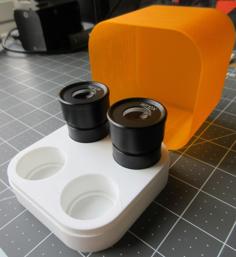 Microscope Lens Case (4 Lenses – 30.5mm) 3D Printer Model