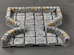 OpenForge 2.0 Dungeon Stone Low Walls 3D Printer Model