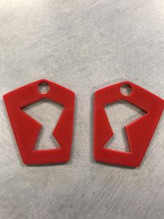 Laser Cut Pentagon Earrings