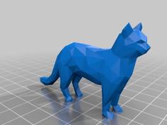 Lowpoly Cat 3D Printer Model