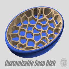 Customizable Soap Dish With Decorative Inserts 3D Printer Model