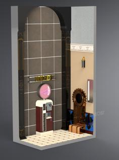 Bioshock Bookcase Insert 3D Printer Model