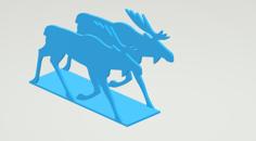 Moose Napkin Holder 3D Printer Model