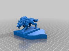 Wolf Phone Stand 3D Printer Model