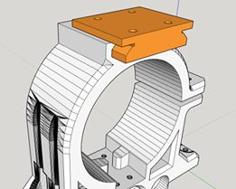 Root 3 CNC Spindle Mount 65mm With Laser Quick Fix Mount 3D Printer Model