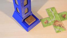 Carcassonne Tile Dispenser SPLIT Tower (Remix) 3D Printer Model