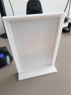 4×6 Portrait Picture Frame With Slot 3D Printer Model