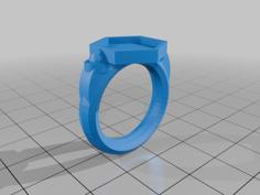 Blank Hexagon Ring 3D Printer Model