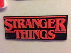 Stranger Things Logo Multicoloured 3D Printer Model