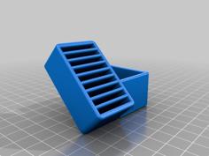 SD Card Holder With Side Bin 3D Printer Model