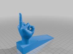 Middle Finger Door Stopper 3D Printer Model