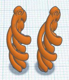 Spiral Earrings 3D Printer Model