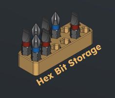 Hex Bit Storage 3D Printer Model