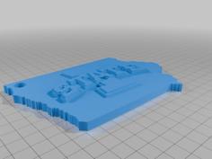 Iowa State Keychain 3D Printer Model