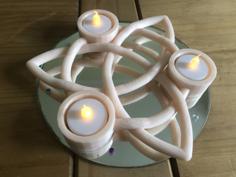 Celtic Trinity Candle Stick Holder 3D Printer Model