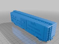 HO. SCALE BOX CAR With Braille 3D Printer Model