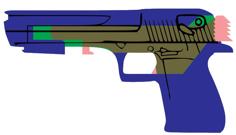 Laser Cut Rubber Band Gun (desert Eagle)