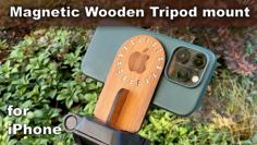 Laser Cut Magnetic Wooden Tripod Mount For IPhone