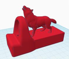 Wolf Apple Watch Charging Stand 3D Printer Model