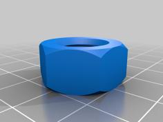 Hex Nut With Chamfer 3D Printer Model