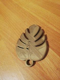 Monstera Key Chain 3D Printer Model