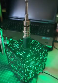 Borg Cube With LED As A Vape Tube Holder 3D Printer Model