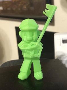 Green Mario With Keyblade 3D Printer Model