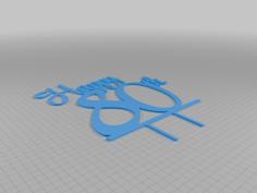 Happy 80th Cake Topper 3D Printer Model