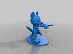 Machine Gun Mickey With A Tail 3D Printer Model