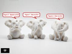 3 Wise Elephants 3D Printer Model