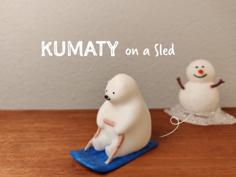 KUMATY : Polar Bear On A Sled 3D Printer Model