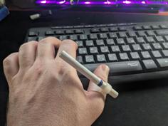 Parametric Cigarette Ring For Gamers And Other Smokers, Fully Customizable 3D Printer Model