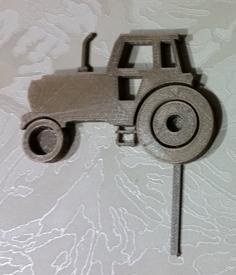 Tractor Cake Topper 3D Printer Model