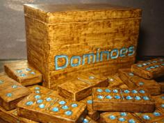 Dominoes | Full 28 Piece Set With Storage Box Professional Size 3D Printer Model