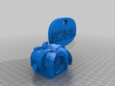 Roblox Man Face With Sigma Text Keychain 3D Printer Model