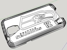 Seahawks 12th Man Samsung S5 Case 3D Printer Model