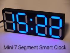 Mini 7 Segment Smart Clock 3D Printer Model