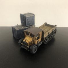 1-100 Flatbed Halftrack 3D Printer Model