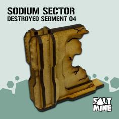 Sodium Sector – DestroyedWall 02 (3mm – Mdf – Lasercut)