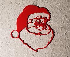 Santa Wall Decoration 3D Printer Model